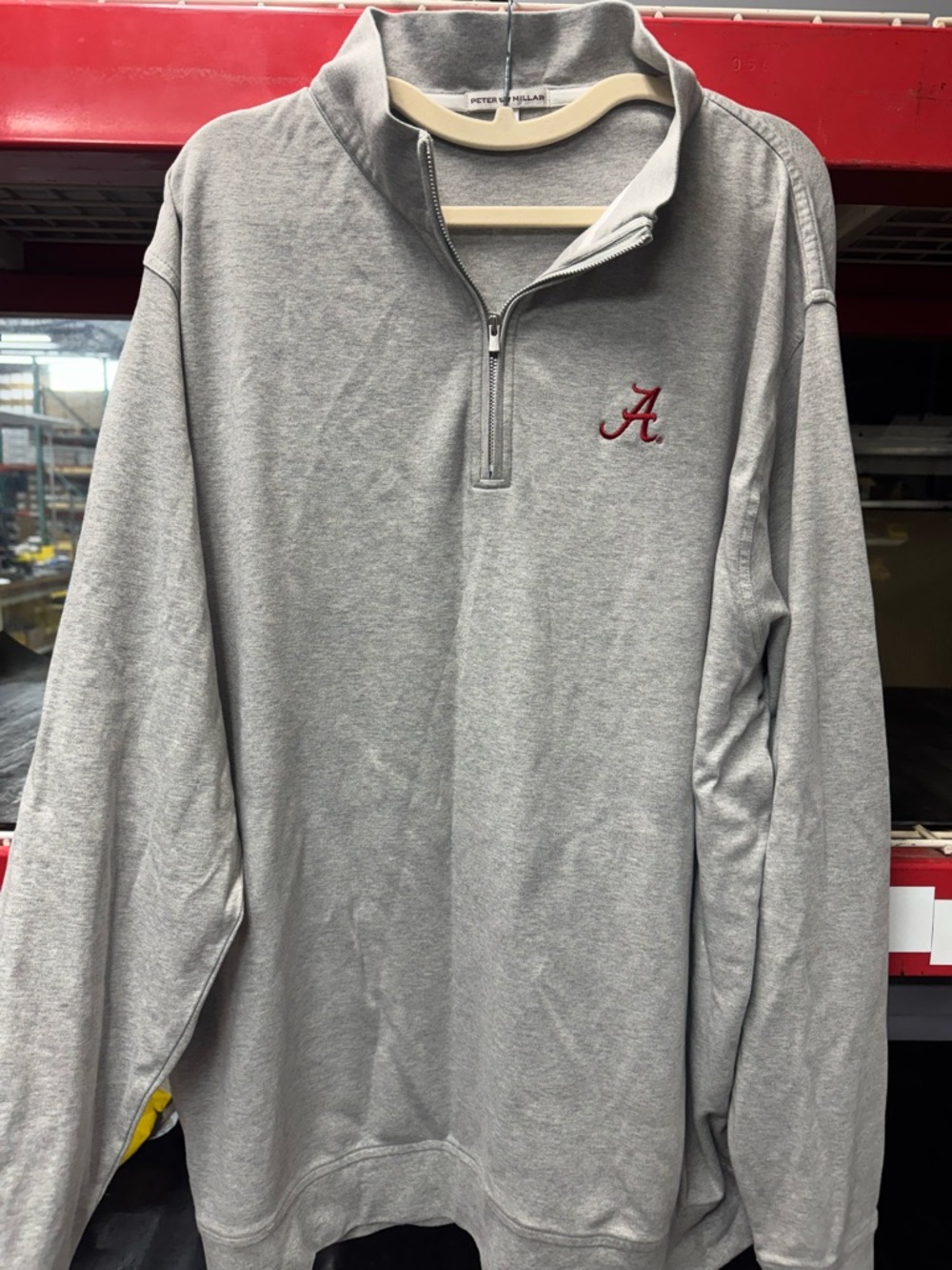 Peter Millar Gray Quarter-Zip Pullover University of Alabama